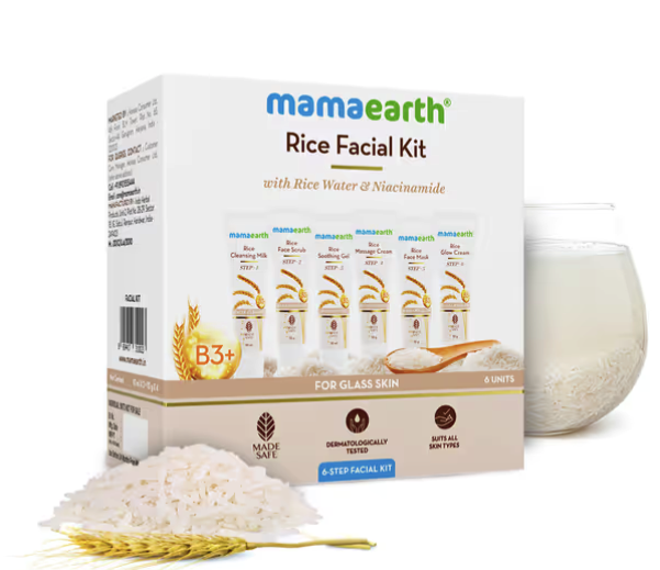 Rice Facial Kit With Rice Water & Niacinamide for Glass Skin