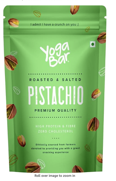 Yogabar Premium Pista 200g|Roasted Salted Pista|Crunchy Pistachios